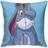 KEROTA Naughty Eeyore Throw With Hidden Zippe Pillow Case Blue (45x45cm)