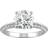 Charles & Colvard Round Engagement Ring - White Gold/Transparent