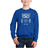 LA Pop Art Owl Word Art Crewneck Sweatshirt - Royal