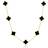 The Lovery Small Clover Necklace - Gold/Onyx