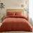 Catherine Lansfield Terracotta Seersucker Duvet Cover Orange (200x200cm)