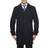 English Laundry Slim Fit Wool Blend Twill Topcoat - Navy