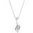 Sirena Swirl Pendant Necklace - White Gold/Diamond