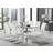 Furniturebox Tierra Modern White/Transparent Dining Set 70x170cm 7pcs