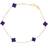 The Lovery Mini Lapis Clover Bracelet - Gold/Blue