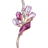 Sweet Flower Pin Brooch - Rose Gold/Purple/Transparent
