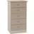 SECONIQUE Nevada Rustic Oak Chest of Drawer 50x93cm