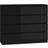 Fwstyle Modern Black Chest of Drawer 120x77cm