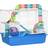 Pawhut Blue Hamster Cage 38.5x62.5x17cm