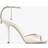 Jimmy Choo Saeda 100 Satin Sandals Crystal Embellishment - Ivory