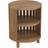 Homebase Erik Slatted Mango Oak Bedside Table 40x40cm