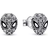 Pandora Marvel Spider Man Mask Pavé Stud Earrings - Silver/Transparent