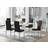 Furniturebox Imperia Black Dining Set 90x150cm 7pcs