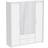 Furneo Modern Gloss White Wardrobe 165x193cm