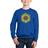 LA Pop Art Boy's Sunflower Word Art Crewneck Sweatshirt - Royal