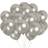 Shatchi Latex Balloons Metallic Silver 25-pack