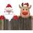 Zhike Party Decorations Fence Peeker Santa Claus,Elk,Snowman