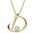 C W Sellors Love Letters Initial Necklace - Gold/Opal