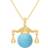 C W Sellors Zodiac Libra Bead Pendant - Gold/Turquoise