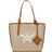 MCM Himmel Mini Shopper In Lauretos - Beige/Oatmeal