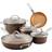 Ayesha Curry Home Collection Brown Sugar Cookware Set with lid 9 Parts