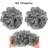 Wavy Curly Chignon Updo Fake Scrunchies Q5 Dim Gray