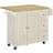 Homcom Kitchen Island White Trolley Table 75x111.5cm