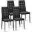 Costway Upholstered Cushion Black Kitchen Chair 99.1cm 4pcs