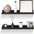 Geezy Floating Black Wall Shelf 45cm 2pcs