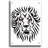 East Urban Home Fierce Lion Eyes Ethnic White/Black Wall Decor 59.4x42cm