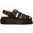 Dr. Martens Wrenlie Grizzly Leather Fisherman Sandals - Dark Brown