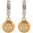 Versace Medusa Earrings - Gold/White/Crystals