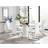 Palma White Dining Set 120x120cm 7pcs