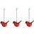 Iittala Mini Birds Red Christmas Tree Ornament 4.8cm 3pcs