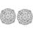 Esquire Circle Stud Earrings - Silver/Transparent