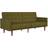 Freemans Wimberly Green Linen Futon Sofa 199.4cm 2 Seater