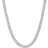 Italian Gold Miami Cuban Chain Necklace - White Gold