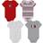 Tommy Hilfiger Boys Signature Short Sleeve Bodysuits 4-pack - Red Multi