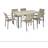 Homebase Matara Patio Dining Set, 1 Table incl. 6 Chairs