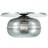 Eurofase Nottingham Polished Nickel With Smoke Glass Ceiling Flush Light 50.2cm