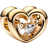 Pandora Radiant Heart & Floating Stone Charm - Gold/Transparent