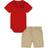 Tommy Hilfiger Baby's Tipped Polo Bodysuit & Printed Twill Shorts Set 2-piece - Assorted