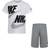 Nike Little Boy's Split Futura Swoosh T-shirt & Shorts Set 2-piece - Carbon Heather