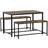 Vida Designs Brooklyn Dark Wood Dining Set 75x120cm