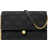 Tory Burch T Monogram Chain Wallet - Black