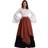 Veishet Medieval Women Long Dress Brown