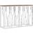 vidaXL Reclaimed Solid Wood Silver Console Table 30x110cm