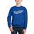 LA Pop Art Boy's Word Crewneck Sweatshirt - Royal