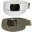 CTM Kid's Cotton Belt with Brass Military Buckle 2-pack - Olive/White