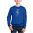 LA Pop Art Kid's Lightning Bolt Word Art Crewneck Sweatshirt - Royal